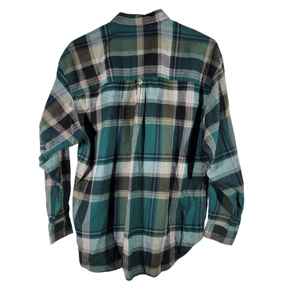 Vintage First Issue Green Long Sleeve Flannel‎ L - Picture 2 of 6